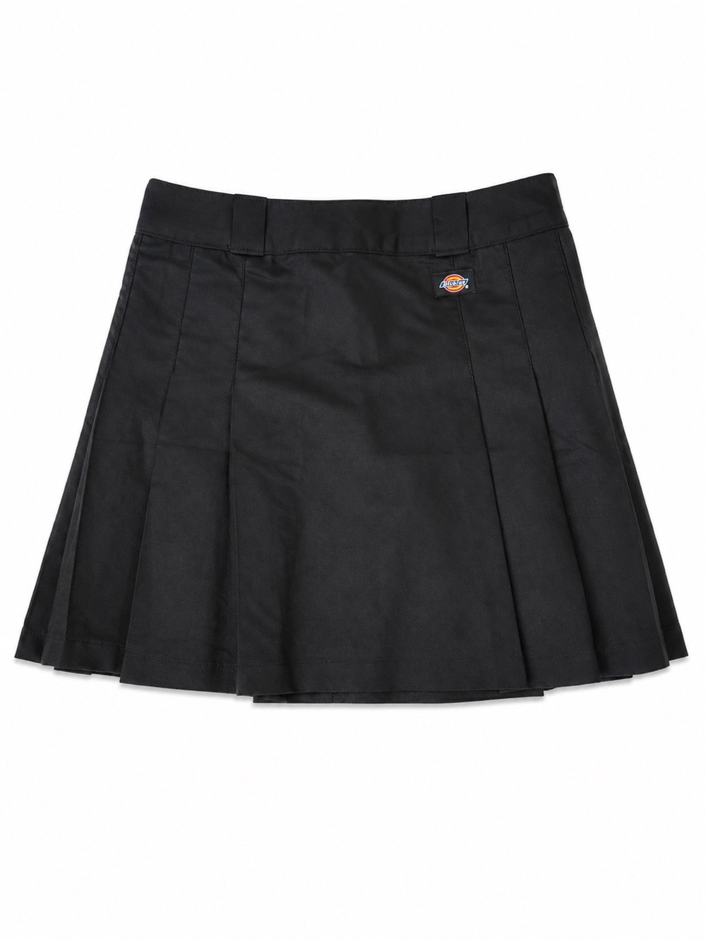 Dickies Black Pleated Mini Skirt with Logo Patch
